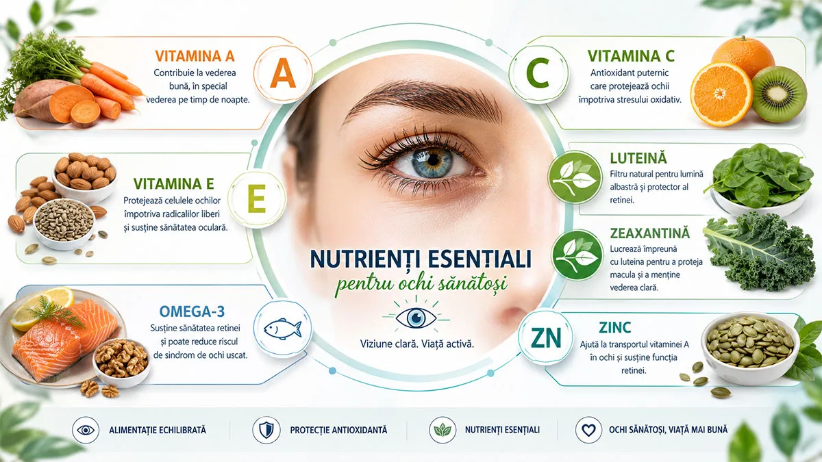 Ce vitamine sunt importante pentru vedere? Nutrienții esențiali pentru sănătatea ochilor