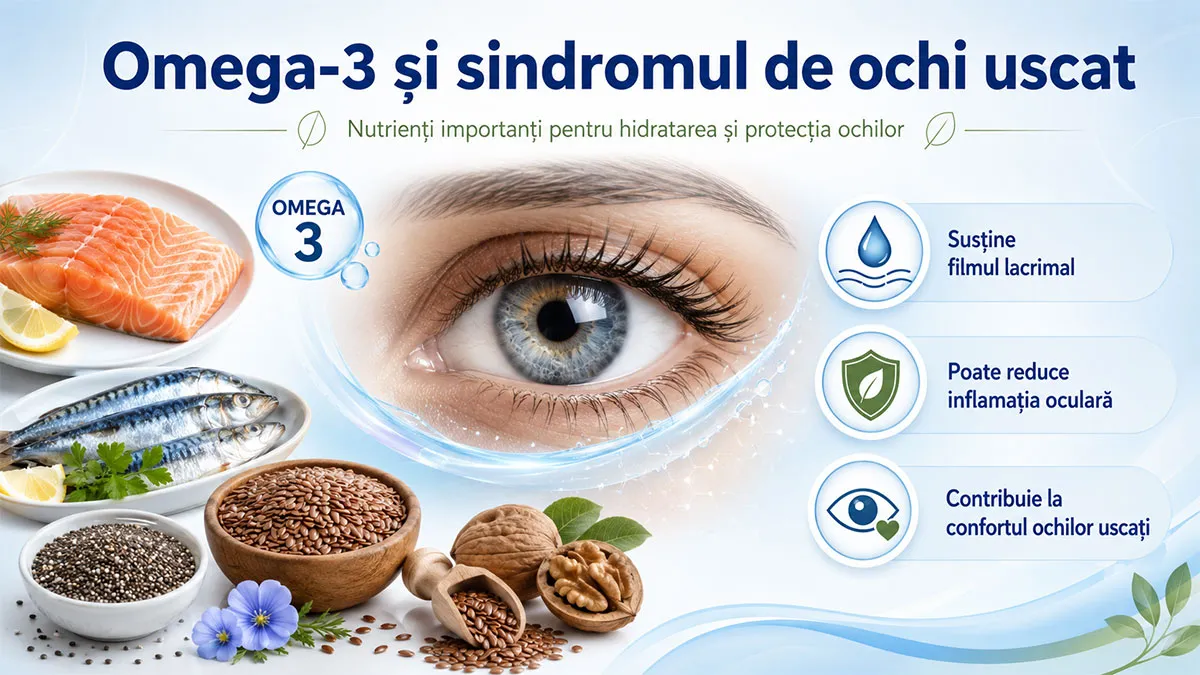 Omega-3 și sindromul de ochi uscat: poate ajuta la ameliorarea simptomelor?
