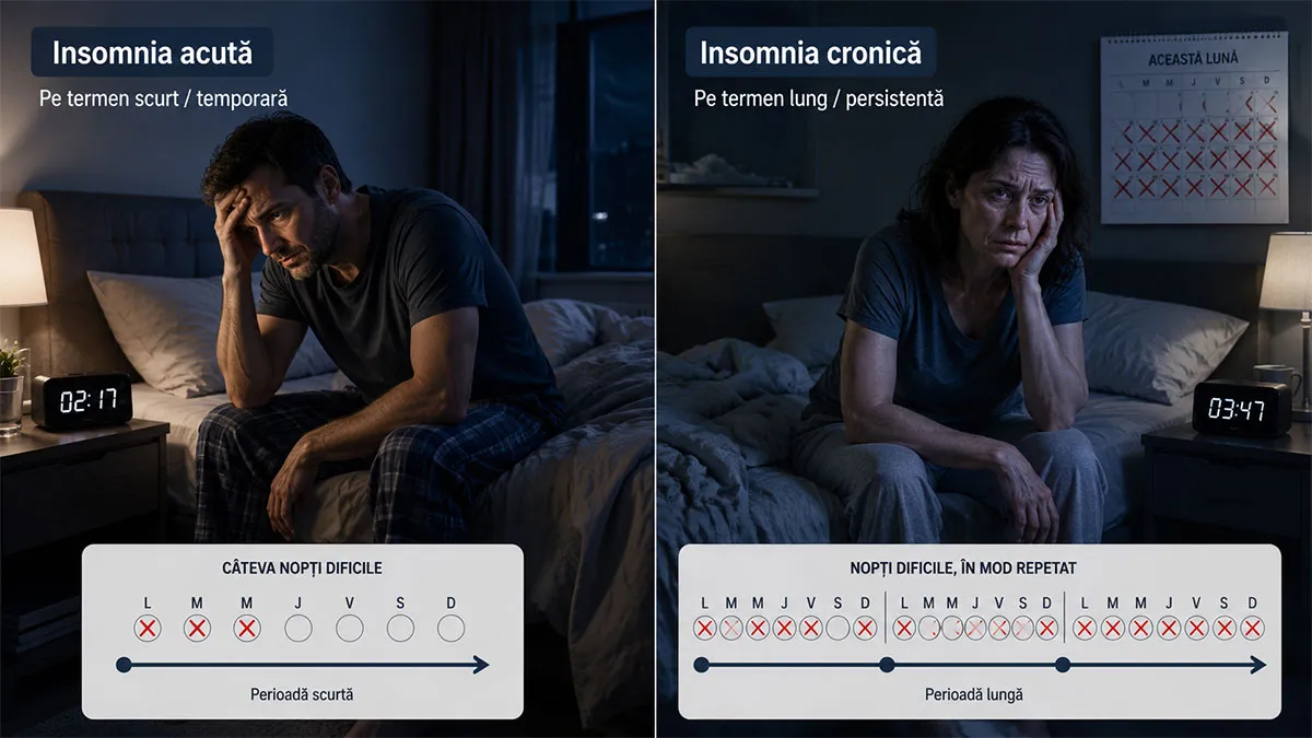Insomnia acută vs insomnia cronică: care este diferența?