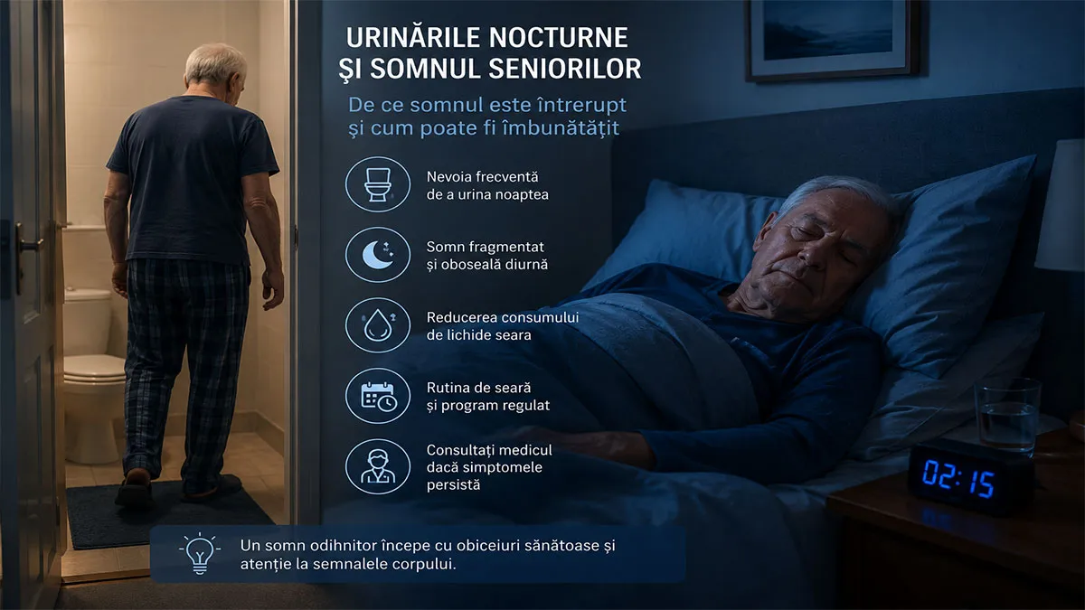 Nicturia (urinările nocturne) și impactul asupra somnului