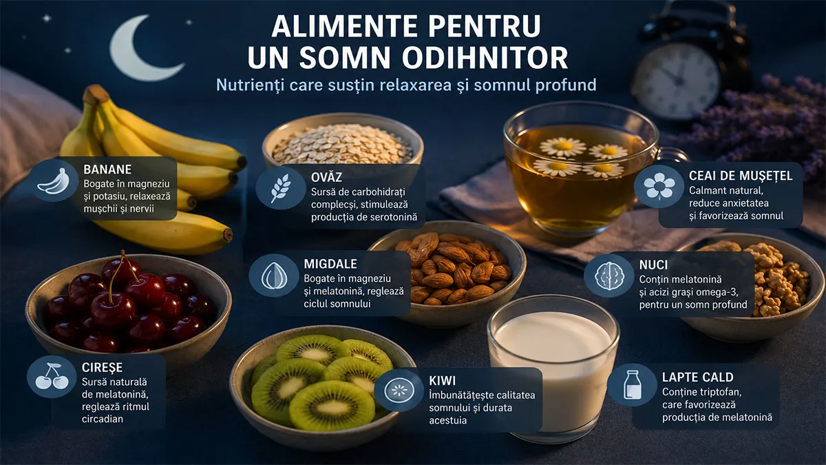 Ce alimente favorizează un somn odihnitor?