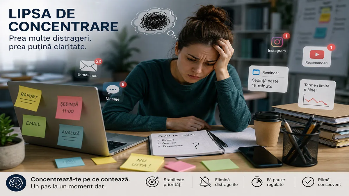 De ce apare lipsa de concentrare și cum o poți combate?