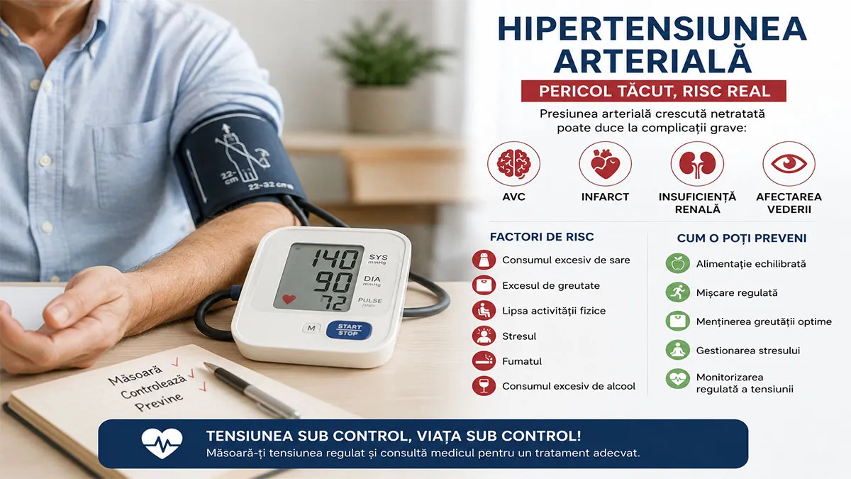 Ce este hipertensiunea arterială? Cauze, simptome, valori și tratament