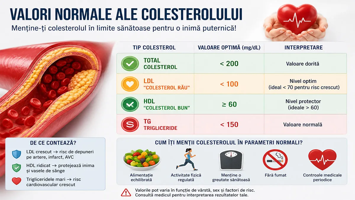 Valorile normale ale colesterolului: cum interpretezi corect analizele?