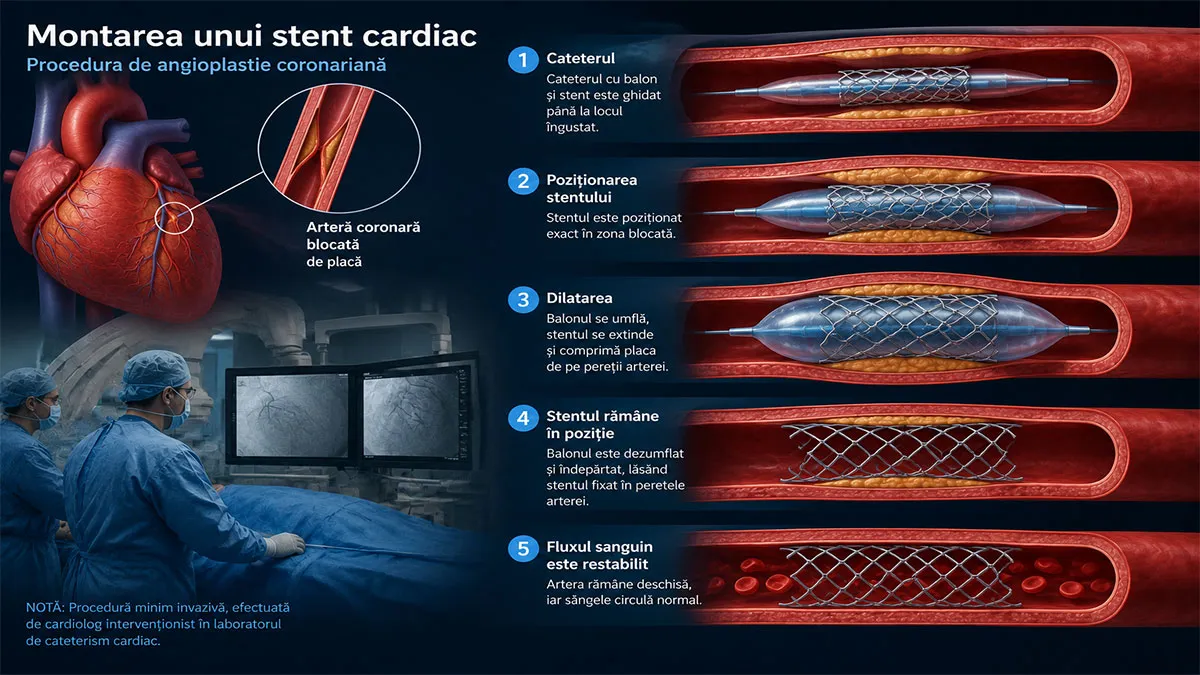 Montarea unui stent cardiac: ce este, cum se realizează și cum decurge recuperarea?