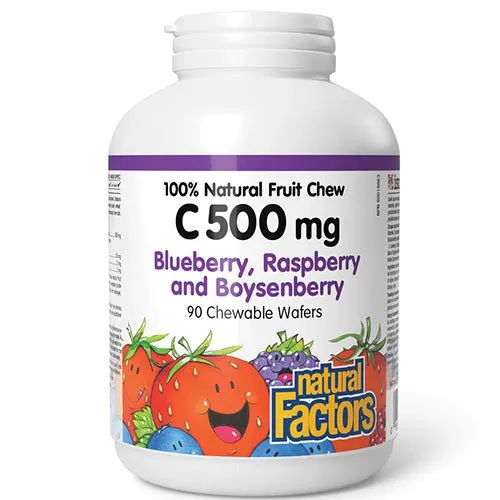 Vitamina C cu bioflavonoizi, rutin si macese, 500 mg, 90 tablete masticabile