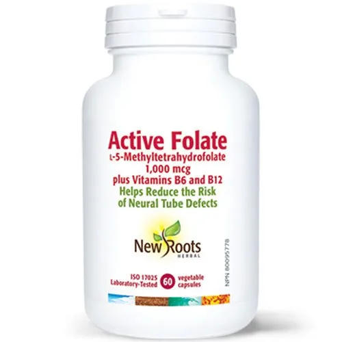 Active Folate - Acid Folic cu Vitamina B6 si B12- 60 capsule vegetale