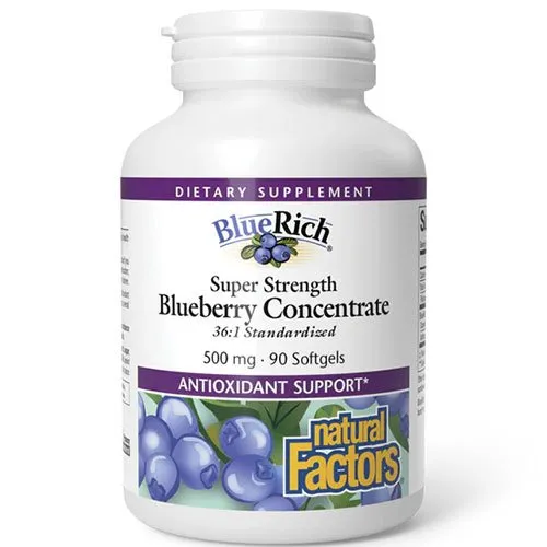 Super Strength Blueberry Concentrate (Afine americane) 500 mg 90 capsule moi