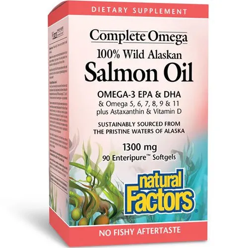 Wild Alaskan Salmon Oil Complete Omega 1300 mg 90 gelule moi