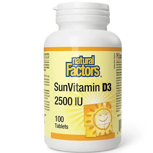 SunVitamin D3 Forte, 2500 UI,100 tablete